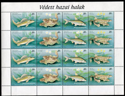 HUNGARY 1997 Fish Sheetlet MNH / **.  Michel 4457-60 - Nuovi