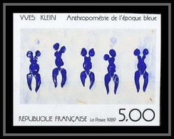 France N°2561 Yves Klein. Anthropométrie Tableau (Painting) 1989 Non Dentelé ** MNH (Imperf) Cote 70 Discount - Imperforates