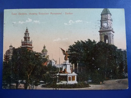 DURBAN TOWN GARDENS SHOWING VOLUNTEER MONUMENT - South Africa