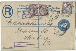 1897, Registered, Addit. Franking, Clear " LATE FEE 2 P. ", A5811 - Lettres & Documents