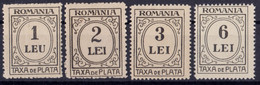 ROMANIA 1926 PAY TAX Full Series MNH - Ungebraucht