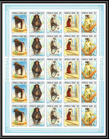 92738 Sénégal N°1193/1197 Primates Singes Patas Babouin Chimpanzé Baboon Chimpanzee Apes 1996 Non Dentelé ** MNH Imperf - Senegal (1960-...)