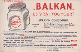 Buvard Balkan Le Vrai Yoghourt Salon De L'enfance Grand Concours - Milchprodukte