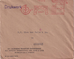 PAYS-BAS 1947 LETTRE EMA DE UTRECHT - Machine Stamps (ATM)