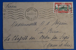 M9 AEF GABON BELLE LETTRE 1932 LIBREVILLE POUR BORDEAUX FRANCE+AFFRANCHISSEMENT INTERESSANT - Brieven En Documenten