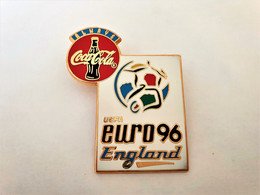 BIG PINS COCA COLA ALWAYS UEFA FOOTBALL EURO 96 ENGLAND / Signé Coca Cola Euro 96 Tm / 33NAT - Fútbol