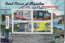 SP & M 2021 - Yv N° F1263 ** - Bloc " Les Tambours" (timbres 1263 à 1266) - Unused Stamps