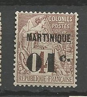 MARTINIQUE N° 8 NEUF* CHARNIERE / MH / Signé CALVES - Unused Stamps