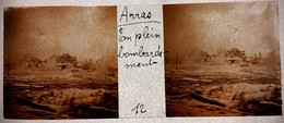 Vue Stéréo Stéréoscopique Verre Guerre 1914 1918 Bombardement Arras - 1914-18