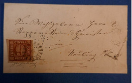 E4 BAVIERE LETTRE RARE 1849 BAYERN POUR NEUBURG + CACHETS DIVERS ET CIRE + AFFRANCH . INTERESSANT - Brieven En Documenten