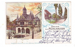 0-5700 MÜHLHAUSEN, Lithographie 1900, Popperode, Peterhof - Muehlhausen