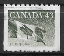 Canada 1992. Scott #1395 (U) Flag - Roulettes