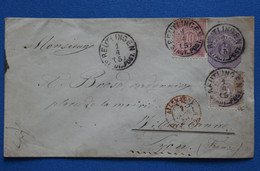 U19 WUTTENBERG BELLE LETTRE RARE 1880 REUTLINGEN POUR LYON FRANCE+ AFFRANCHISSEMENT INTERESSANT - Enteros Postales