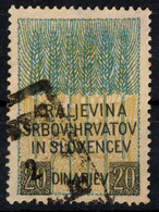 "kraljevINA" Type / 1920 Yugoslavia SHS - Revenue, Tax Stamp - Used - 20 Din - Used - Servizio