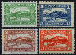 Steamer Steamship SHIP DANUBE Petrovaradin Railway BRIDGE - 1937 Yugoslavia Croatia Revenue Stamp Set  Dunavska Banovina - Dienstzegels