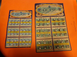 2 Planches De Bouton Pression Marque LE FIL Mercerie - Buttons