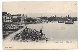 CPA SUISSE VERSOIX Quai Et Débarcadère N°3593 - Versoix