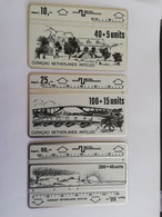 Phonecard CURACAO, 3X L&G CARDS NAF,10,25,50, FINE USED  SPECIAL OFFER !!!!  DUTCH .** 6307 ** - Antilles (Neérlandaises)