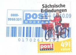 617  Facteur, Bicyclette: Timbre De Entreprise Postale Privé D'Allemagne - Private Post, Bicycle. "PostModern", Dresden - Cycling