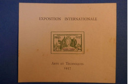 A37 INDOCHINE 1937 TIRé A PART FEUILLET LUXE NEUF RARE EN VERT KOUANG TCHEOU + PARIS EXPO INTERNATIONALE - Brieven En Documenten