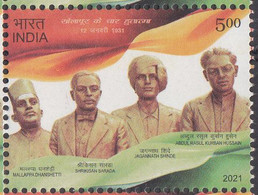 INDIA 2021 SOLAPUR MARTYRS, Stamp 1v, MNH(**) - Nuevos