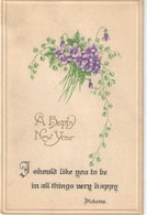 Carte Postale /Nouvel An/ A Happy New Year  /Bouquet De Violette//New-York/ Germany/Vers 1900-1920                CVE176 - Nieuwjaar