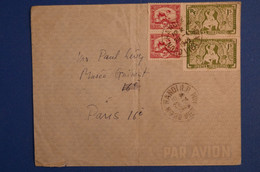 L15 INDO CHINA BELLE LETTRE 1949 PAR AVION POUR LE MUSEE GUIMET A PARIS + 2 PAIRES DE T.P + AFFRANCH. INTERESSANT - Storia Postale