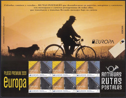 F-EX26235 ESPAÑA SPAIN MNH 2020 EUROPA CICLING RUTAS POSTALES PREMIUM SPECIAL MINI-SHEET. - Commemorative Panes