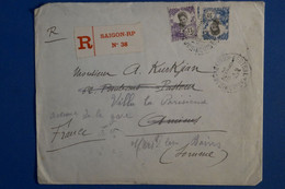 E14 INDOCHINE BELLE LETTRE RARE RECOM. 1947SAIGON POUR MERS FRANCE + AFFRANCH. INTERESSANT - Covers & Documents