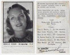 Brazil 1930s Cigarette Castellões Card No. 47 Actress Rochelle Hudson Size 4,2x6,8 Cm Cinema Movie Art - Autres Marques