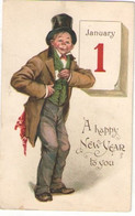 Carte Postale /Nouvel An/ A Happy New Year To You  /Fêtard En Haut De Forme / Raphael TUCK & Sons/ Germany/1910   CVE177 - New Year