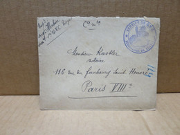 TROYES (10) Enveloppe Avec Cachet Militaire Service De GVC - Guerre (timbres De)