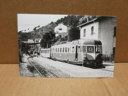 VENACO (20) Photographie Format CPA Autorail Train En Gare Beau Plan - Sonstige & Ohne Zuordnung