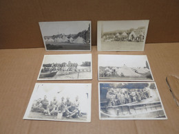 LES DAMPS (27) Rare Ensemble De 6 Cartes Photos Camp Militaire Belles Animations - Sonstige & Ohne Zuordnung