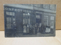 SAINT DIZIER (52) Carte Photo Devanture établissements Remy Fils Confection Rue Emile Gros - Saint Dizier