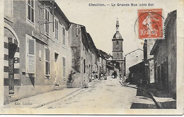 52 - HAUTE MARNE - CHEVILLON - LA GRANDE RUE ( Coté Est ) - Animation Vue Pas Courante éditeur Leubaz - Chevillon