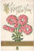 Carte Postale /Happy New Year  /Bouquet De Roses Roses/ USA / DETROIT/1908  CVE180 - New Year