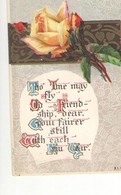 Carte Postale /Happy New Year  /ROSE Jaune Avec Maxime / USA / DURHAM/Mary Hall/1911  CVE181 - New Year