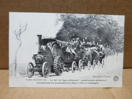 TRACTEUR A VAPEUR LOCOMOBILE Armée Allemande Cambrioleurs Modernes Gros Plan - Equipment