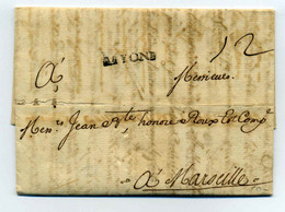 BAYONE   Lenain N°3  / Dept Des Basses Pyrénnées  / 1730 - 1701-1800: Precursori XVIII