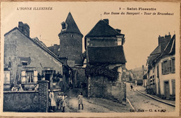 St Florentin - La Rue Basse Du Rempart Et La Tour De Brunehaut - Enfants - Saint Florentin