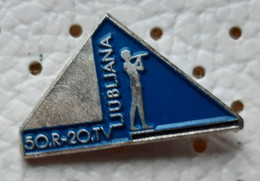 Radio Television RTV Ljubljana Music Boy With A Whistle 50 Years Radio 20 Years TV Slovenia Pin Badge - Médias