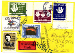 Lettre Par Avion Express Urgente De Guatemala  (28.08.1991) Pour Lubeck - Guatemala