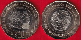 Mexico 20 Pesos 2021 "Foundation Of Mexico-Tenochtitlan" BiMetallic Coin UNC - Mexico