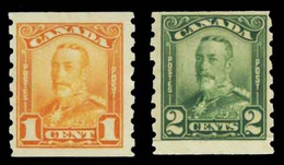 Canada (Scott No. 160-01 - George V Scroll) [*] B / F  Light Hinged - Coil Stamps
