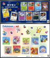 Japan 2021 Pokemon Card Game/Comic Stamp Sheetlet*2 MNH - Ungebraucht