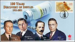 2021 NEW *** Canada Discovery Of Insulin, First Day Of Issue, Pictorial Postmark,  Vaccine, Covid-19 (**) - Briefe U. Dokumente