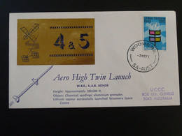 Lettre Espace Space Aero High Twin Launch Cover 1971 Wommera Australia 94164 - Oceania