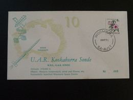 Lettre Espace Space Sonde Kookaburra 10 Measure Of Wind And Ozone Cover 1971 Australia 94160 - Oceanía