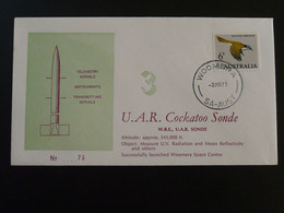 Lettre Espace Space Sonde Cockatoo 3 Measure Of Moon Radiation Cover 1971 Australia 94151 - Oceanía